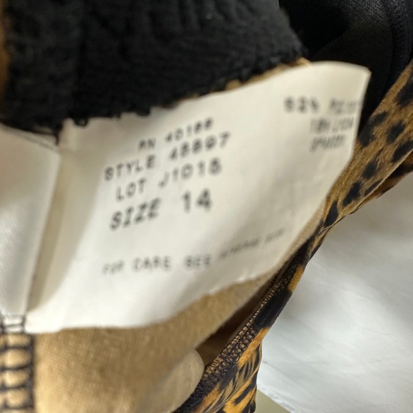 Jones New York Womens Leopard Print One Piece Swimsuit Size 14 Brown 48897 - Picture 4 of 5